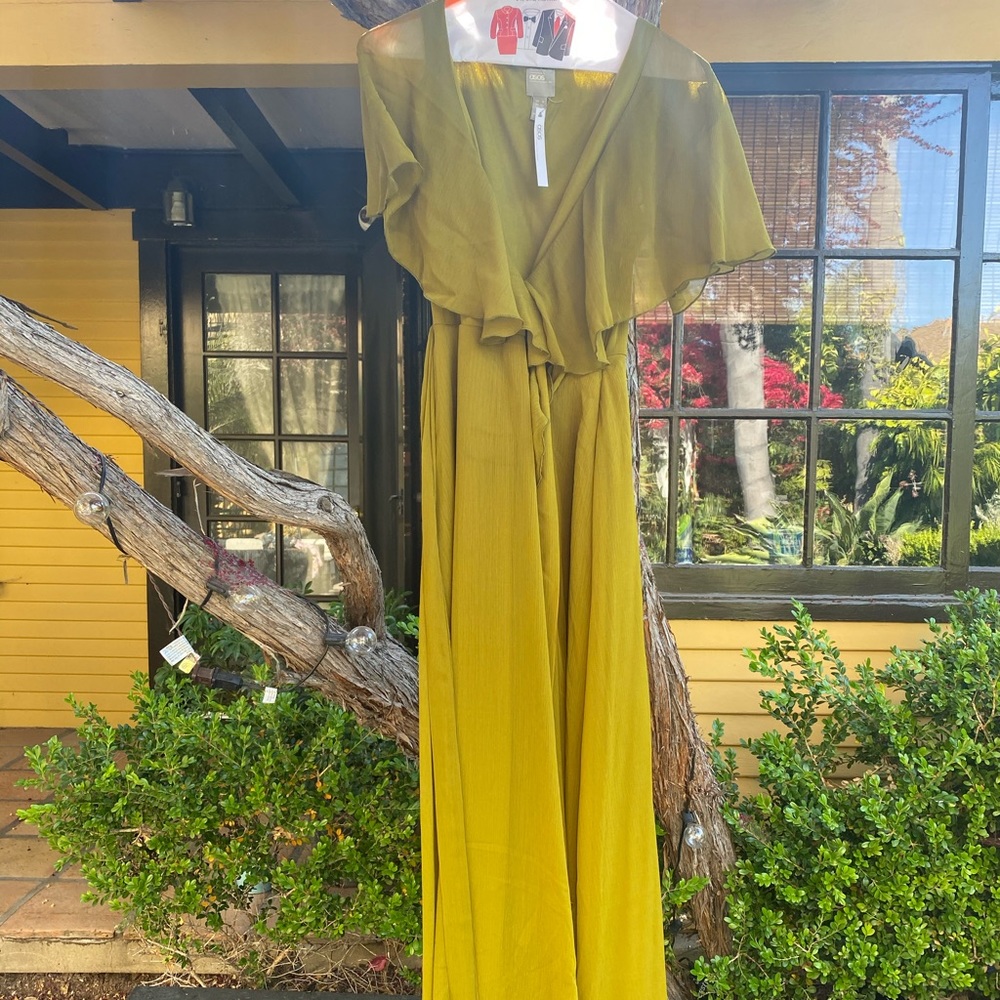 ASOS olive green dress